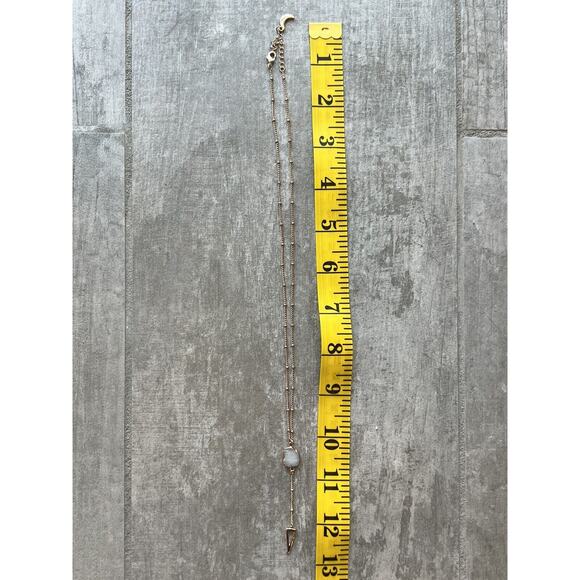 Los Angeles Boutique Rose Gold Long Chain Fashion Boho Gemstone Necklace NEW - Picture 8 of 8